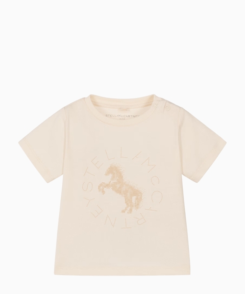 Cotton T-shirt with horse logo