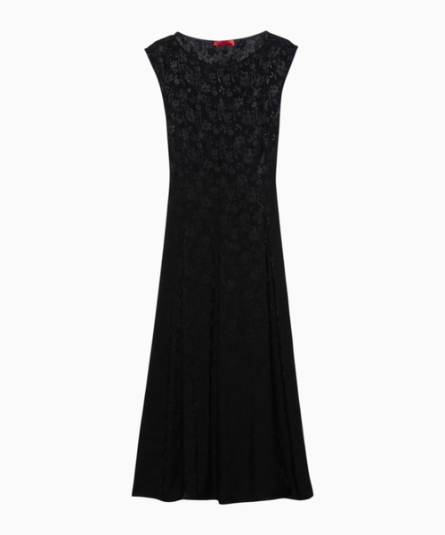 Floral jacquard midi dress