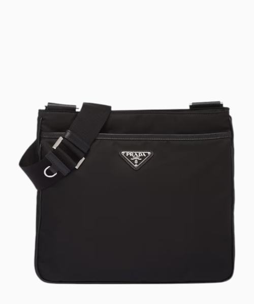 Re-nylon and saffiano shoulder bag