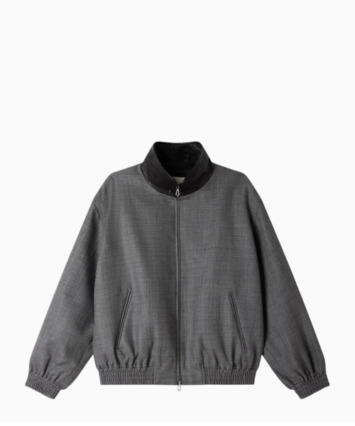 Dəri yaxalı oversize gödəkçə