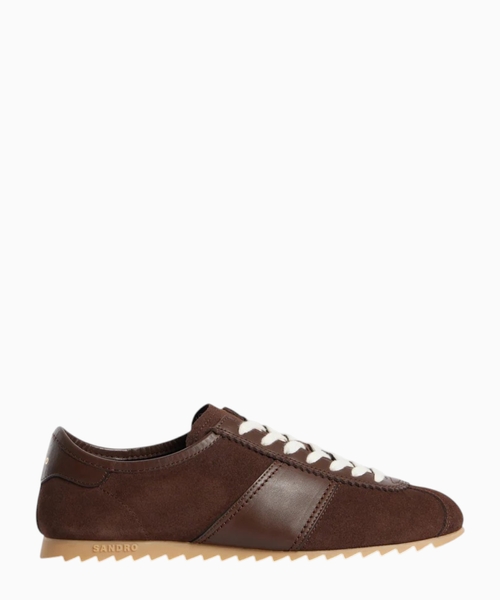 Soft Runner leather and suede trainers