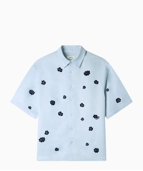 Loose-fit floral shirt