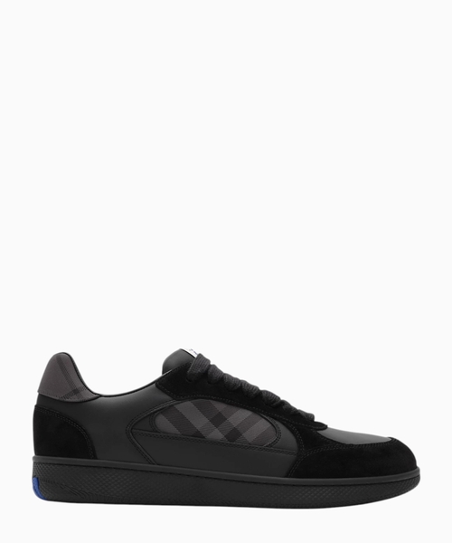 Leather, suede and check Terrace sneakers