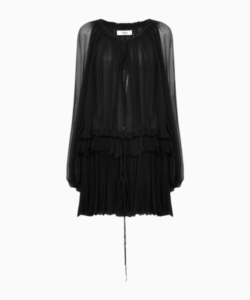 Dress in silk mousseline