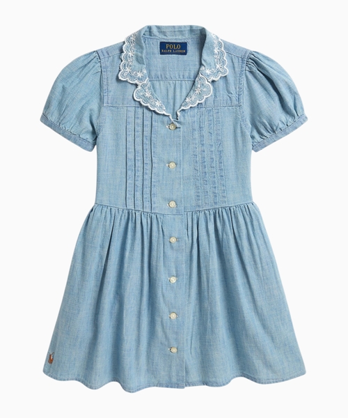 Cotton chambray shirtdress