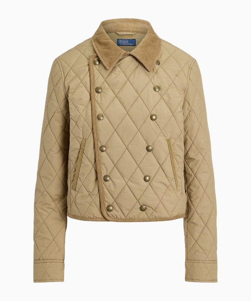 Double-breasted quilted jacket