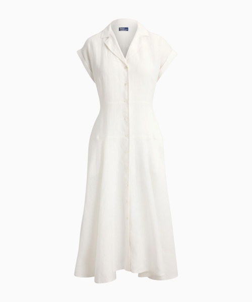 Linen shirt dress