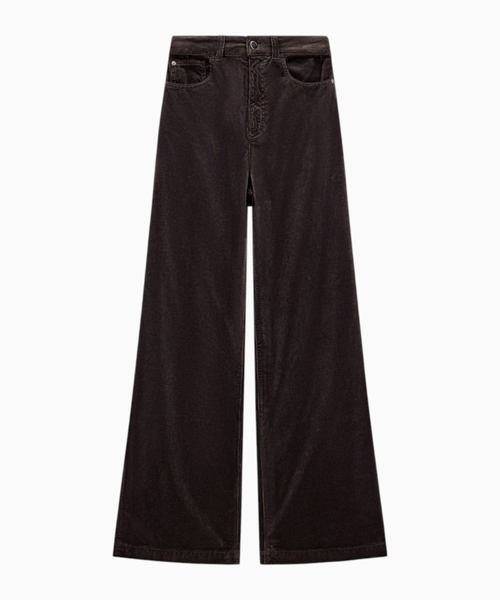 Enli biçimli beşcibli denim şalvar