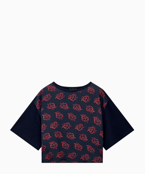 Cersi və sətin oversize T-shirt
