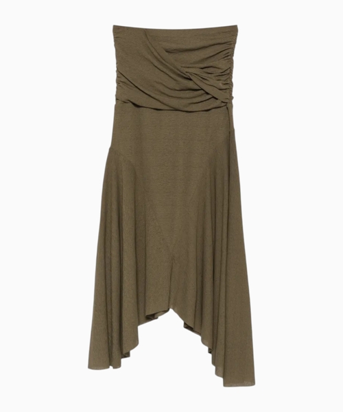 Draped midi skirt