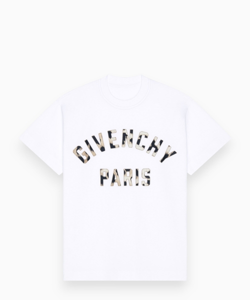 T-shirt in cotton with Givenchy Paris embroidery
