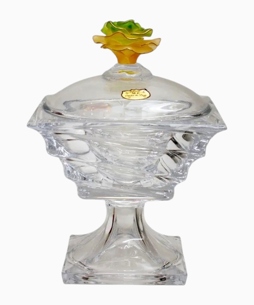 Flower-detail candy bowl