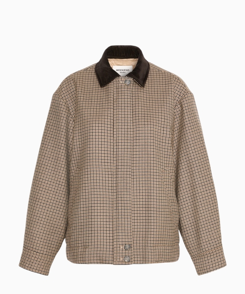 Houndstooth wool jacket