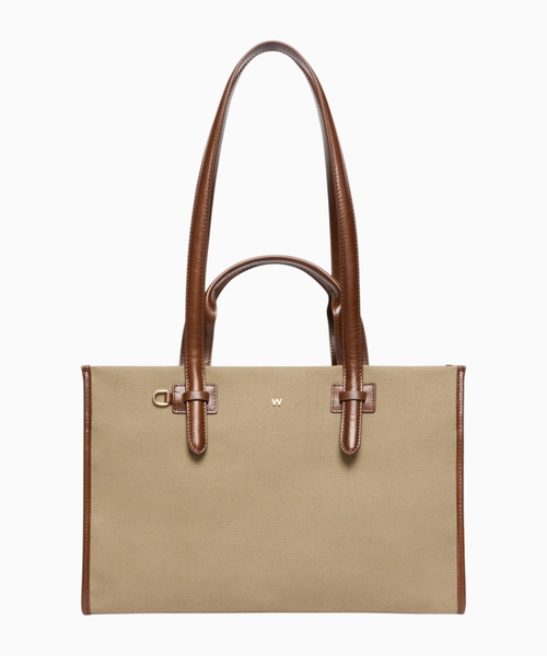 Leather shopping bag