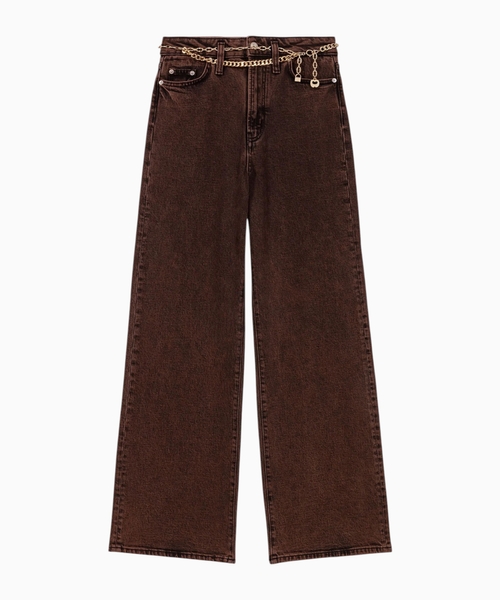 Bootcut jeans with chain