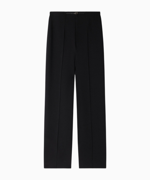 Stretch straight-leg trousers