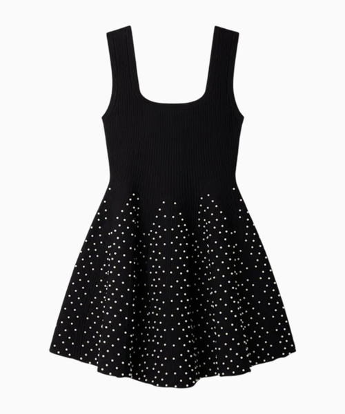 Sunniva short dress with beads