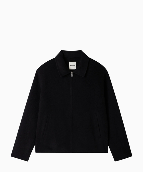 Wool zip-up jacket