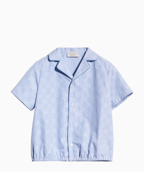 GG striped poplin shirt