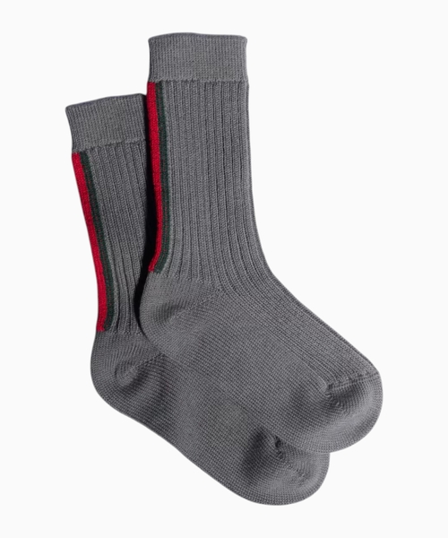Rib wool socks with Web