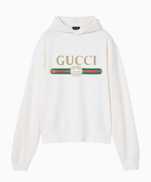 Cotton jersey and cashmere hoodie