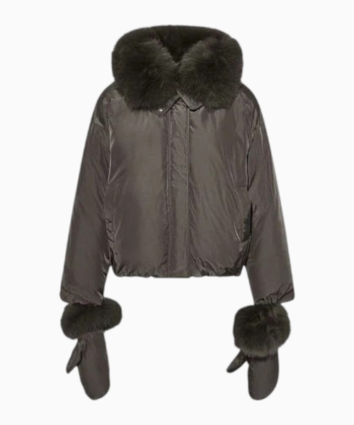 Short technical fabric jacket