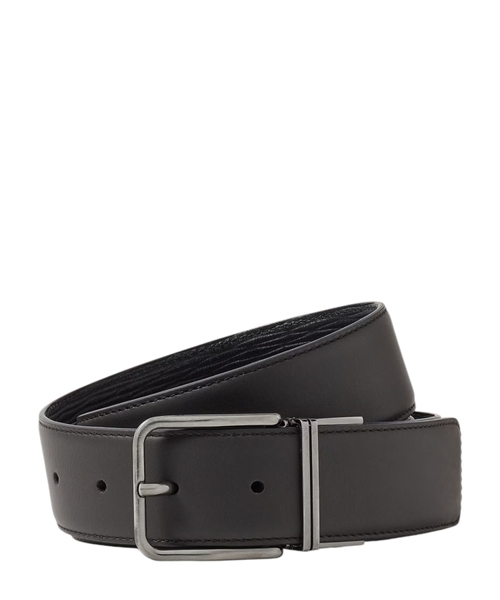 Reversible leather belt