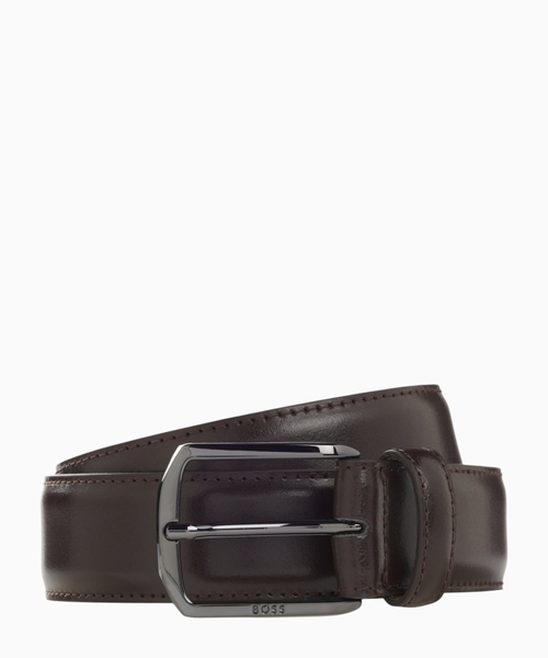 Leather belt with Double B detail