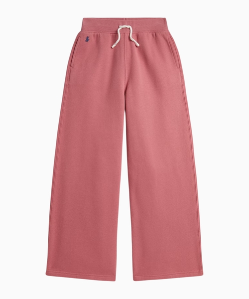 Fleece wide-leg sweatpants