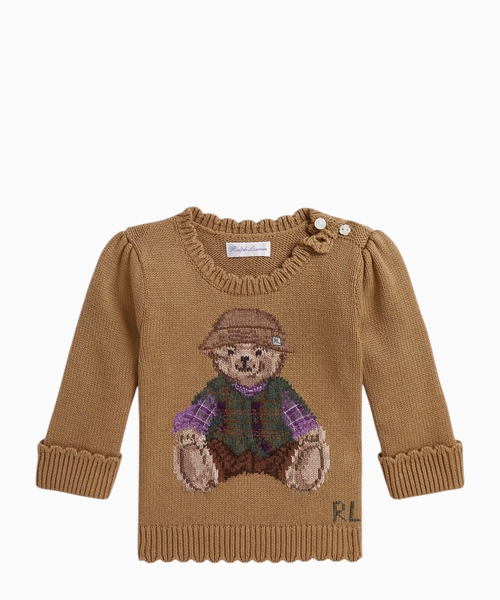 Polo Bear scalloped jumper