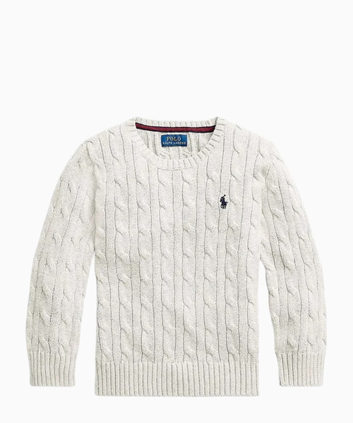 Cable-knit cotton jumper