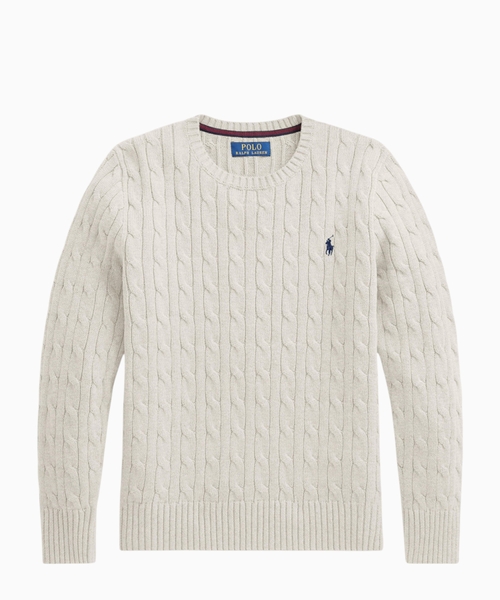 Cable-knit cotton jumper