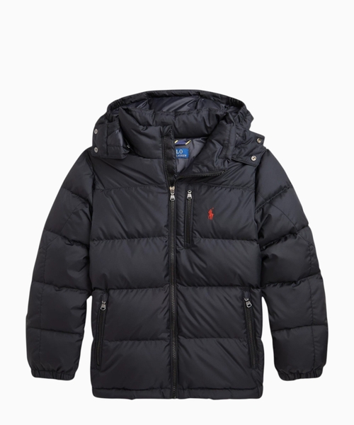 Pony embroidered down jacket