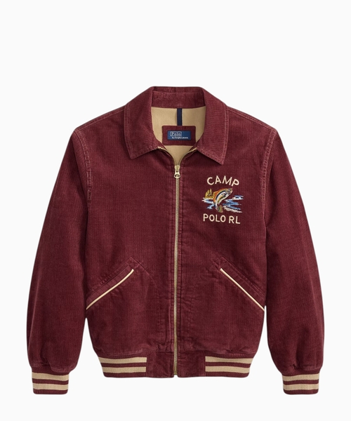 Corduroy graphic track jacket