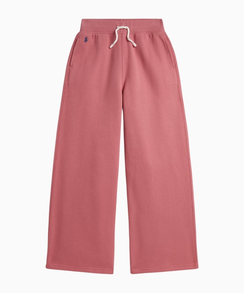 Fleece wide-leg sweatpants