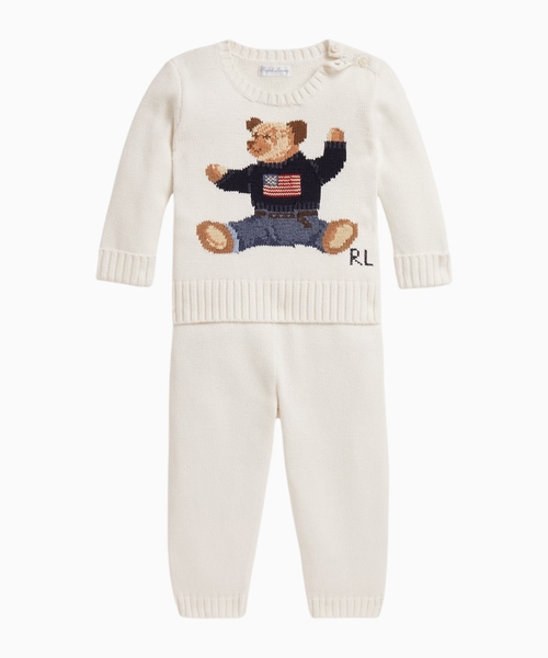 Набор Polo Bear из хлопкового джемпера и брюк