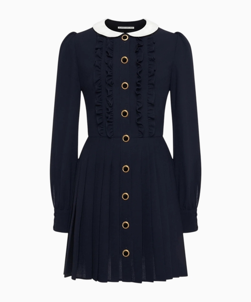 Light wool crêpe mini dress