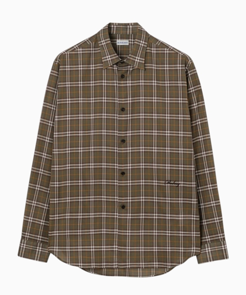 Relaxed fit check cotton shirt