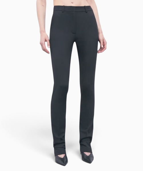 Slim-fit viscose-blend trousers
