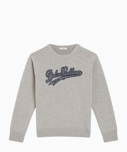 Knit jumper with logo