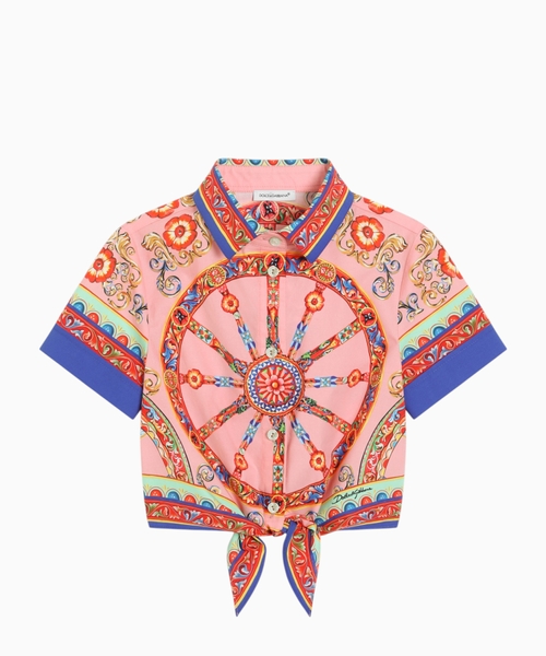 Carretto print poplin shirt