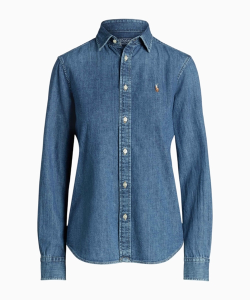 Slim fit denim shirt