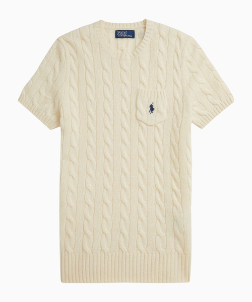Wool-cashmere short sleeve jumper