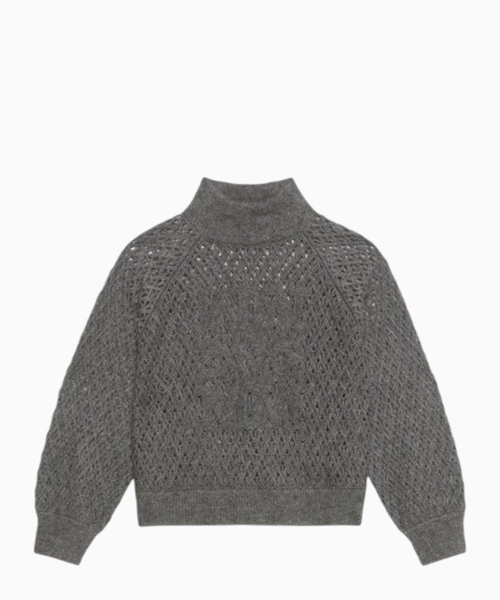 Cashmere and silk yarn sweater