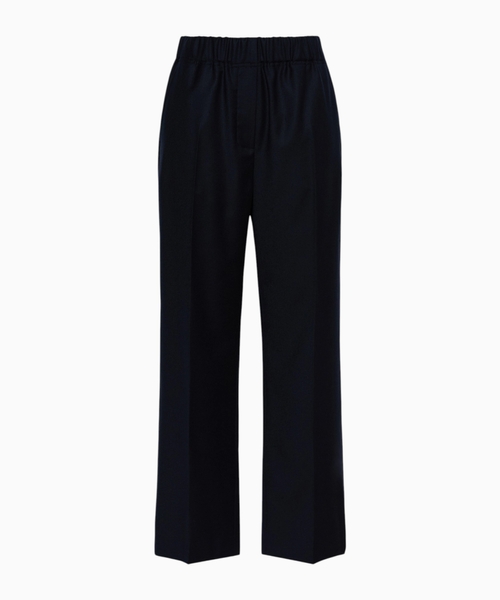 Stretch wool flannel trousers
