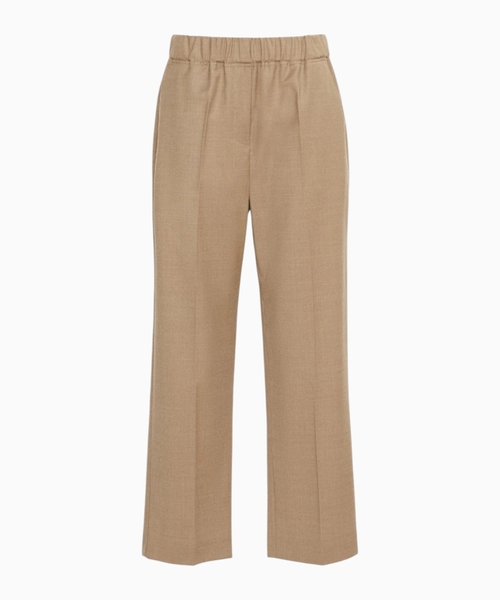 Stretch wool flannel trousers
