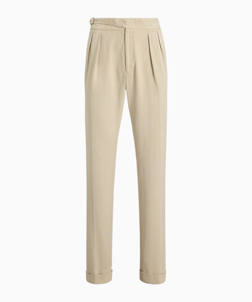 Cotton and linen trouser
