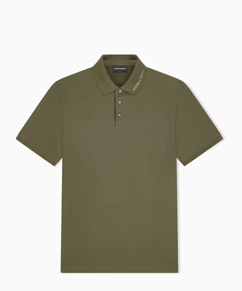 Piqué polo with embroidered logo