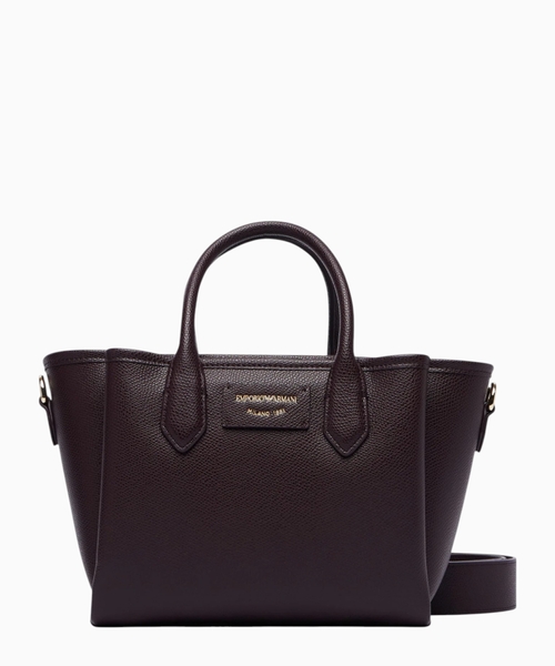 Small shopper bag with palmellato finish