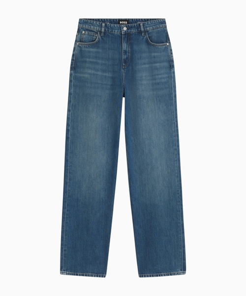 Pambıq indigo qarışımlı denim şalvar